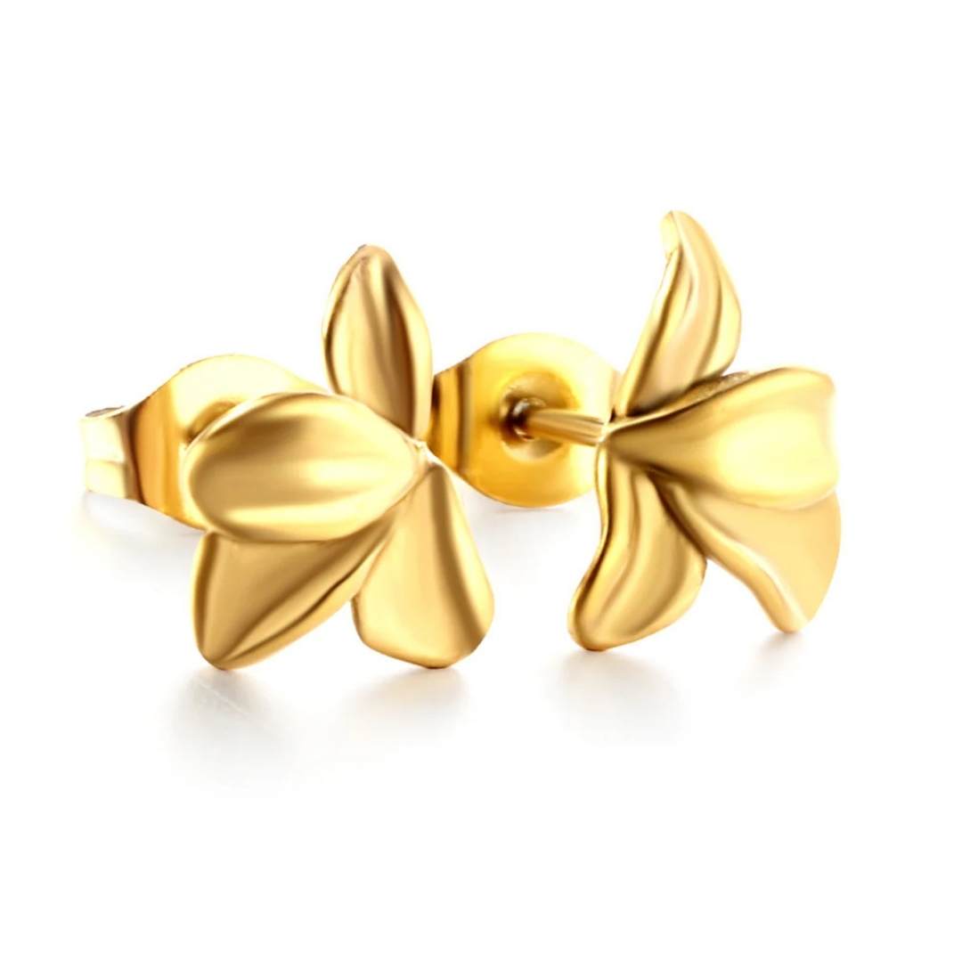 half blossom earrings