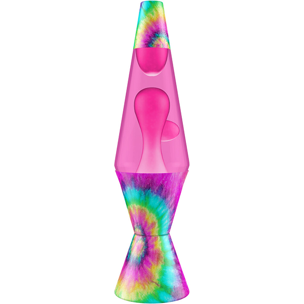 LAMPARA DE LAVA PINK SPIRAL TIE DYE 14.5" LAVL37173
