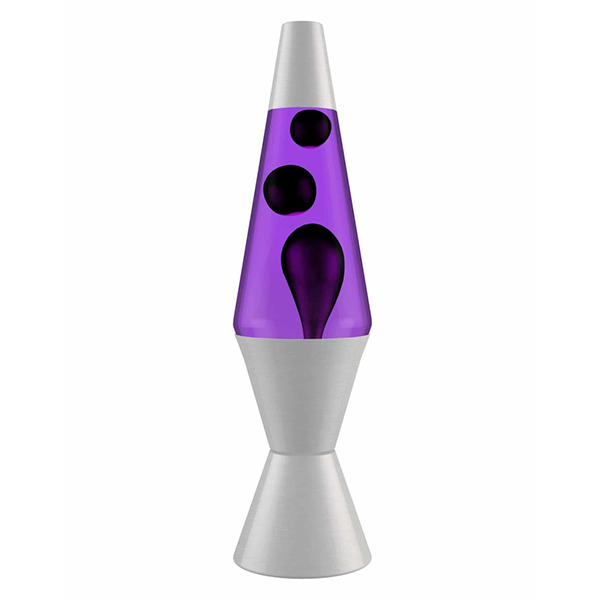 LAMPARA DE LAVA BLACK PURPLE SILVER 14.5" LAVL37715