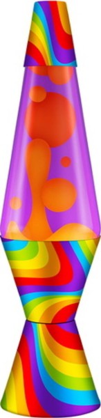 LAMPARA DE LAVA FLOWING COLOR YELLOW AND PURPLE 14.5" LAVL09065