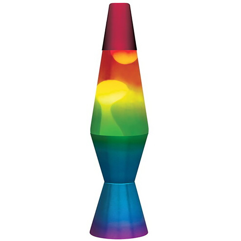LAMPARA DE LAVA RAINBOW WHITE TRICOLOR 11.5" LAVL19822