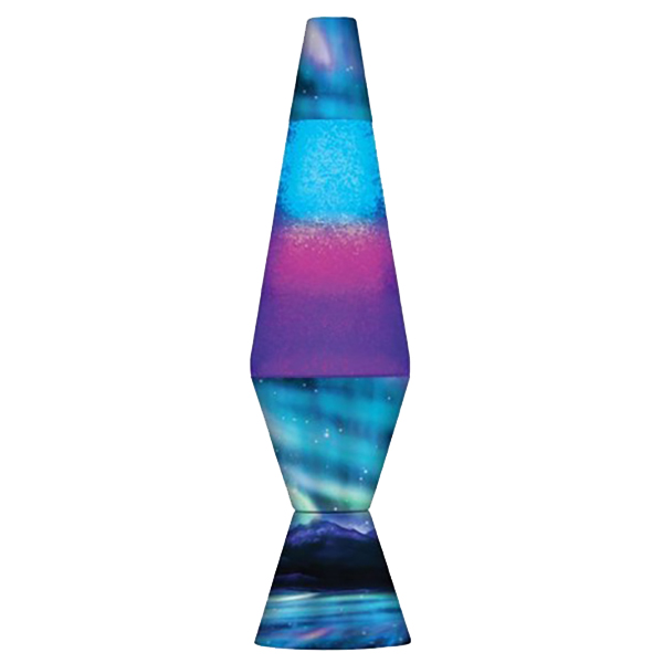 LAMPARA DE LAVA COLORMAX NORTHERN LIGHTS GLITTER 14.5" LAVL21603