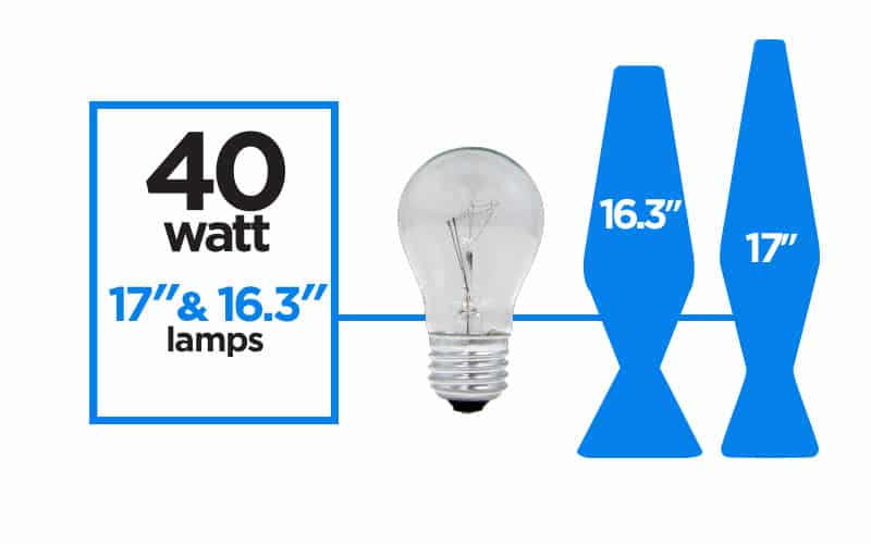 BOMBILLO LAMPARA DE LAVA 40 WATTS E17 16.3" 17"