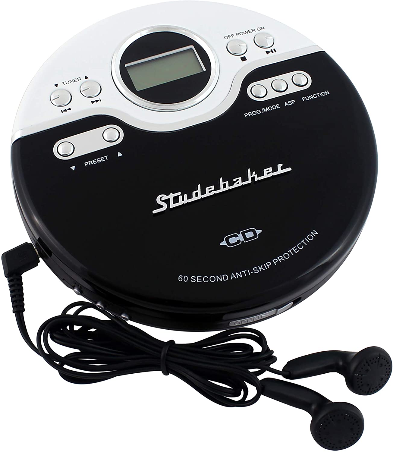 STUDEBAKER/CD PLAYER FM WHITE-BLACK SB3703BWB