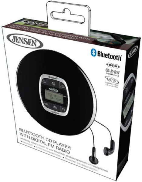 JENSEN/BLUETOOTH CD PLAYER WITH DIGITAL FM RADIO NEGRO