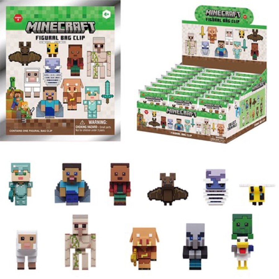 MYSTERY MINI BAG CLIP MINECRAFT S4 MG37060A/TOYS