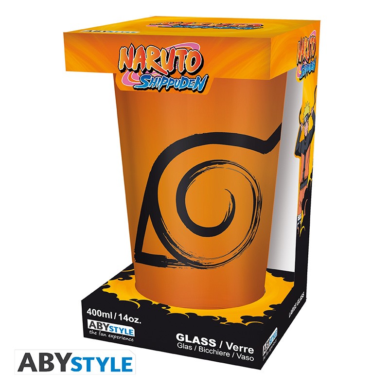 VASO DE VIDRIO NARUTO KONOHA AND SEAL ABYVER137