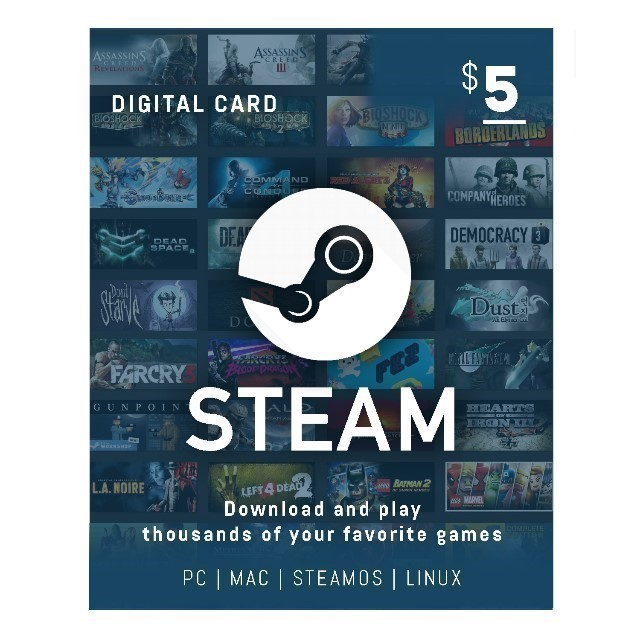 digital steam gift card amazon ith a visa cacrd