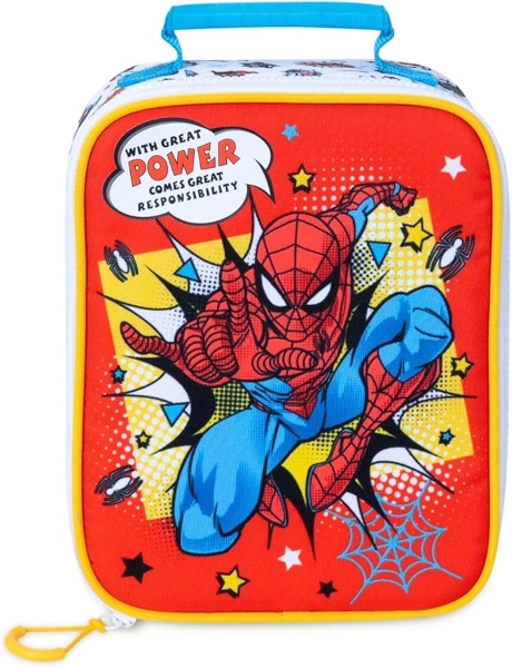 LONCHERA DE TELA SPIDER MAN WITH GREAT POWER
