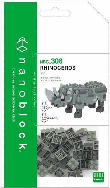 FIGURA NANOBLOCK RHINOCEROS 308 190 PCS BLFNAN21669/TOYS