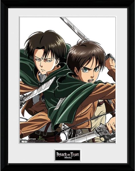 CUADRO ATTACK ON TITAN LEVI & ERIN 12" X 16" PFC1654