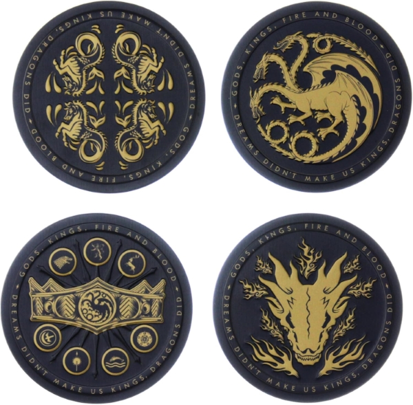 PORTAVASOS HOUSE OF THE DRAGON METAL 4PCS PAL1057
