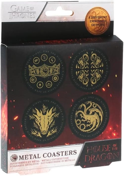 PORTAVASOS HOUSE OF THE DRAGON METAL 4PCS PAL1057