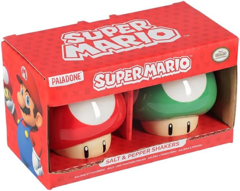 SALT AND PEPPER SHAKERS SUPER MARIO BROS MUSHROOM PP13410NNTX