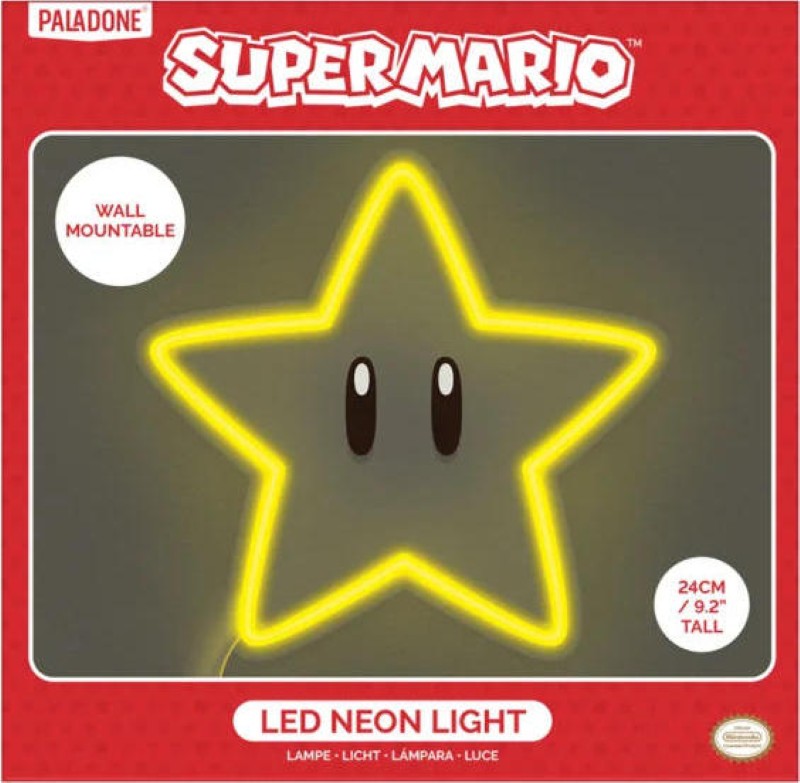 LAMPARA SUPER MARIO BROSS STAR NEON LIGHT PP14711NNVN – foto 1