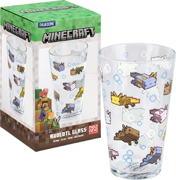 VASO DE VIDRIO MINECRAFT AXOLOTL PP14991 – foto 1