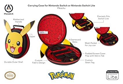 SWITCH ESTUCHE CARRYING CASE POKEMON PIKACHU SWITCH-LITE (POWER A) 3576