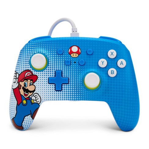 SWITCH CONTROL ENHANCED WIRED MARIO POP ART AZUL (POWER A) 2733