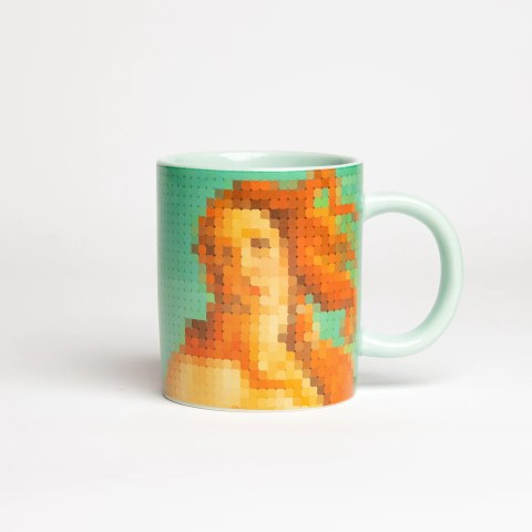 TAZA BOTTICELLI-BIRTH OF VENUS PIXEL ART 0692