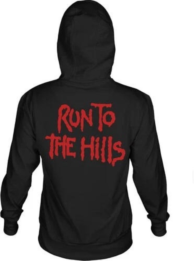 SUETER IRON MAIDEN RUN TO THE HILLS HOODIE TALLA L