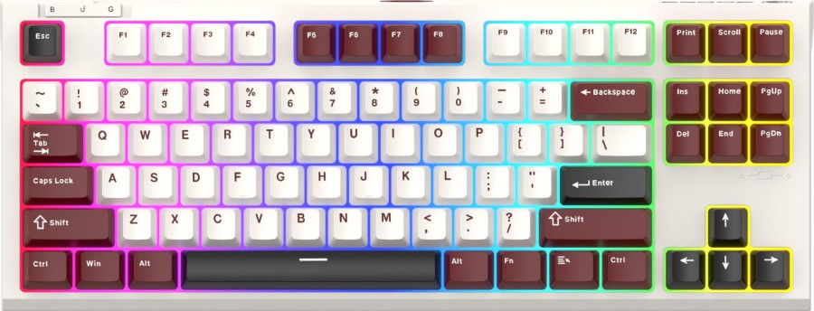 SADES/GAMING KEYBOARD BATE WOLF 87 RED MK87 – foto 1
