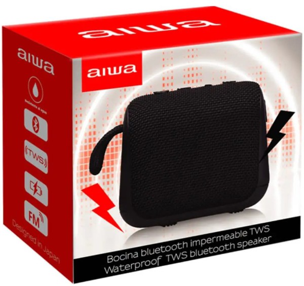 AIWA/PARLANTE PORTATIL BLUETOOTH WATERPROOF NEGRO
