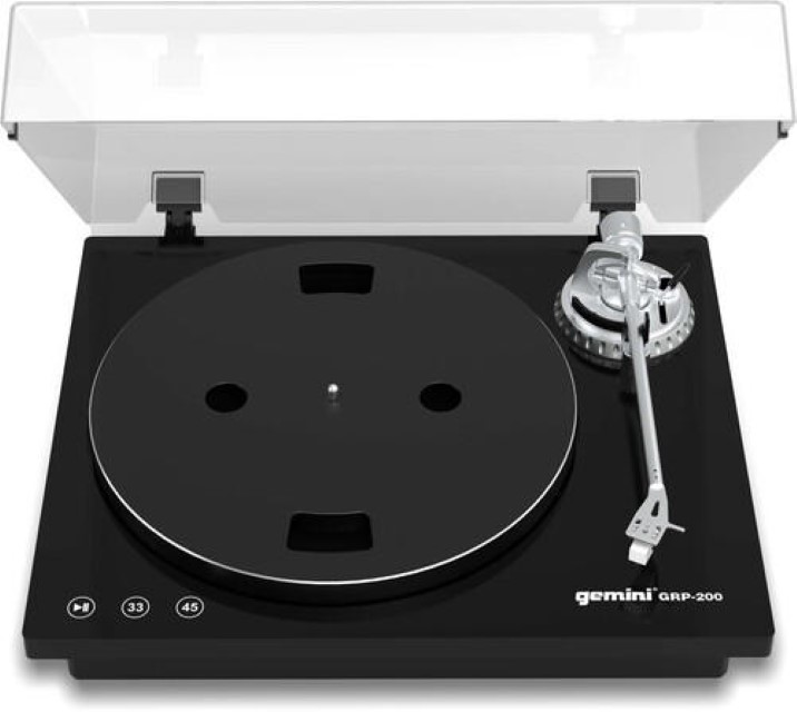 GEMINI/TURNTABLE PROFESSIONAL USB 2 SPEEDS 33/45 GRP-200 BLACK