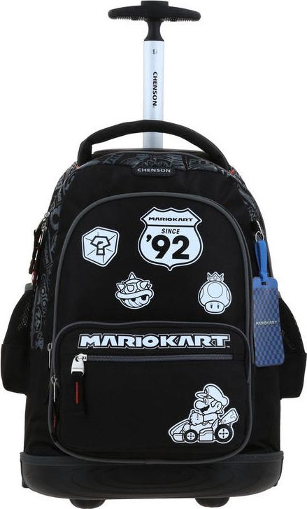 BOLSO CHENSON MARIOKART MARIO NEGRO CON RUEDAS MB70574-3 34417