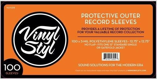 VINYL STYL PROTECTIVE OUTER RECORD SLEEVES 12" 100 COUNT VNST30523 – foto 1