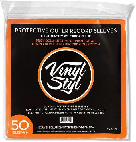 VINYL STYL/PROTECTIVE OUTER RECORD SLEEVES 12" CRYSTAL CLEAR 50 SLEEVES – foto 1