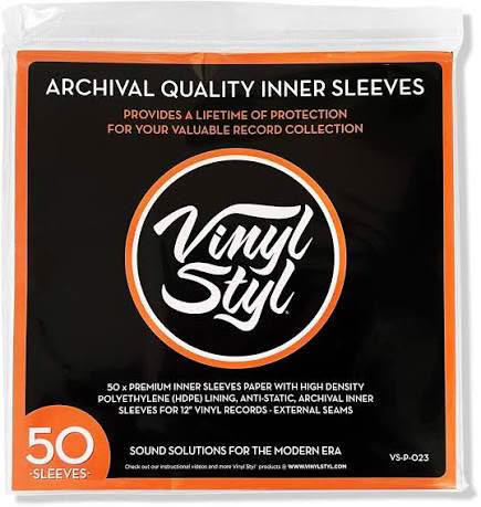 VINYL STYL/PROTECTIVE ARCHIVAL QUALITY INNER SLEEVES 12" WHITE 50 SLEEVES – foto 1