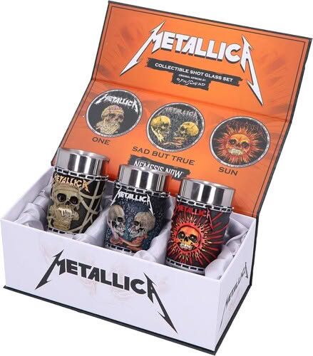 VASO SHOT GLASS METALLICA PUSHEAD ART 3PK NMOW52802 – foto 1