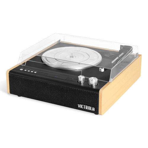 VICTROLA/TURNTABLE EASTWOOD DUAL BLUETOOTH SPEAKERS BLACK/BROWN – foto 2