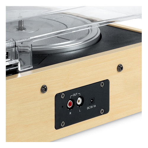 VICTROLA/TURNTABLE EASTWOOD DUAL BLUETOOTH SPEAKERS BLACK/BROWN – foto 4