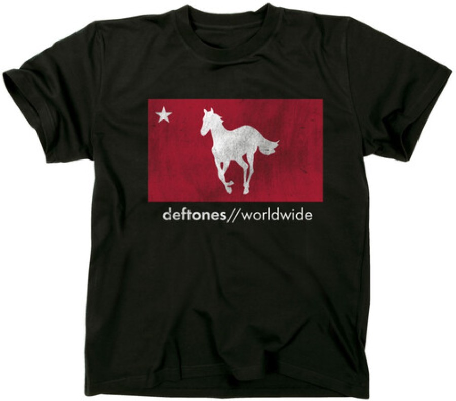 T-SHIRT DEFTONES WHITE PONY DISTRESSED BLACK HIF26288 (L)