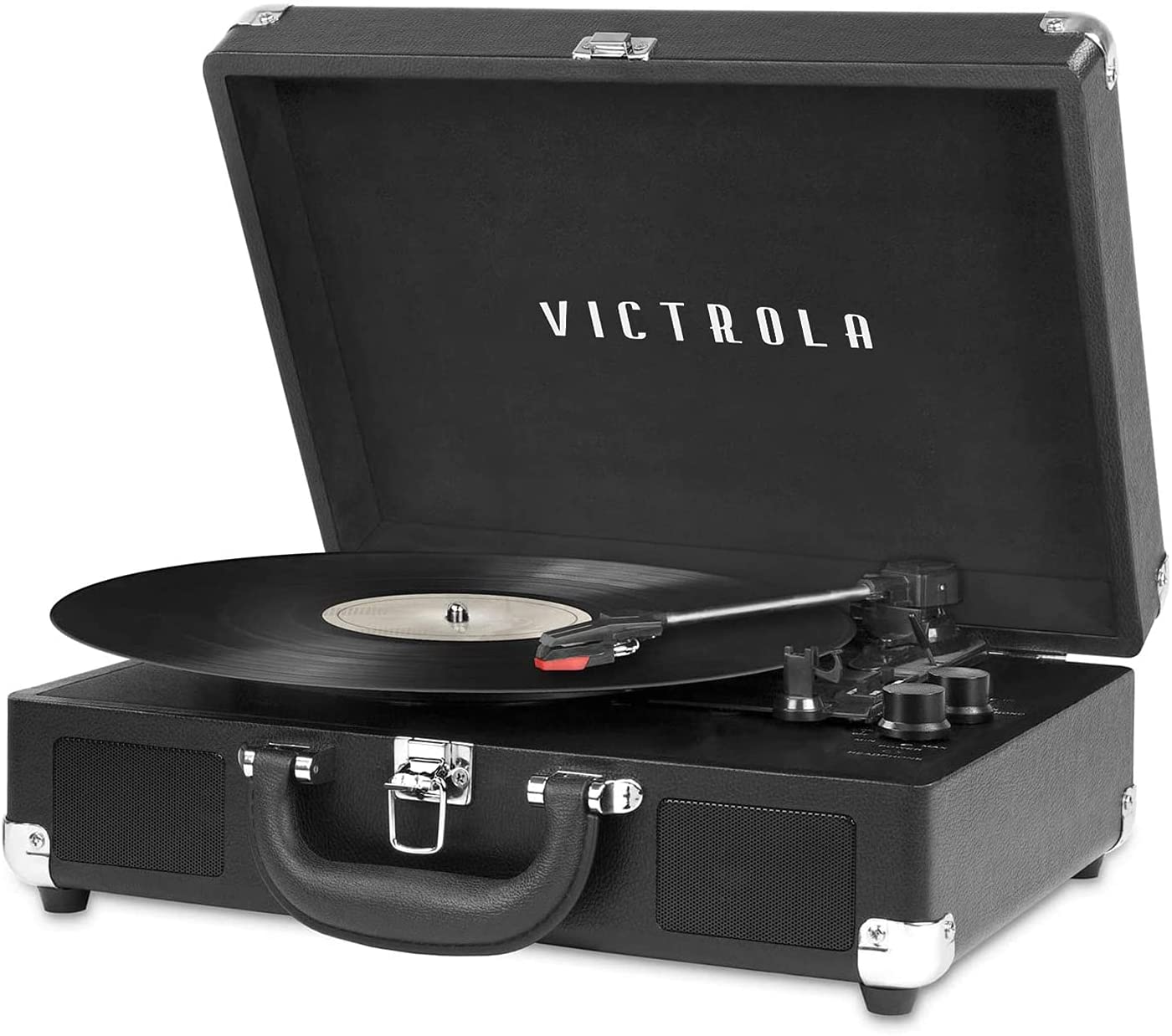 VICTROLA/TURNTABLE SUITCASE BLUETOOTH 3 SPEED BLACK VSC-550BT-BLK – foto 1