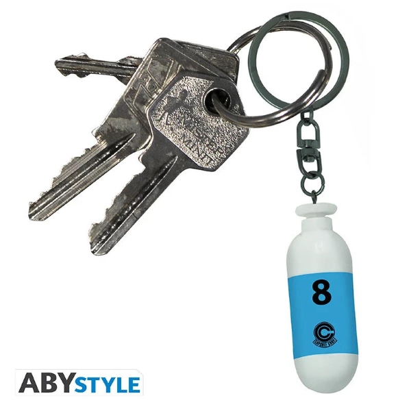KEYCHAIN DRAGON BALL Z BLUE CAPSULE CORP ABYKEY340_US