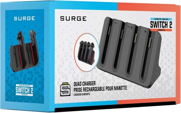 SWITCH 2 BASE DE CARGA PARA 4 JOY-CON (SURGE) – foto 1
