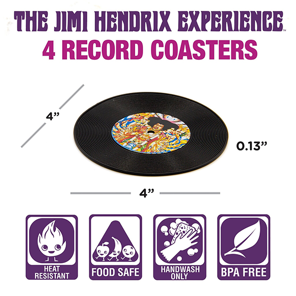PORTAVASOS JIMI HENDRIX EXPERIENCE AXIS BOLD AS LOVE 4 PCS SET AQI27852