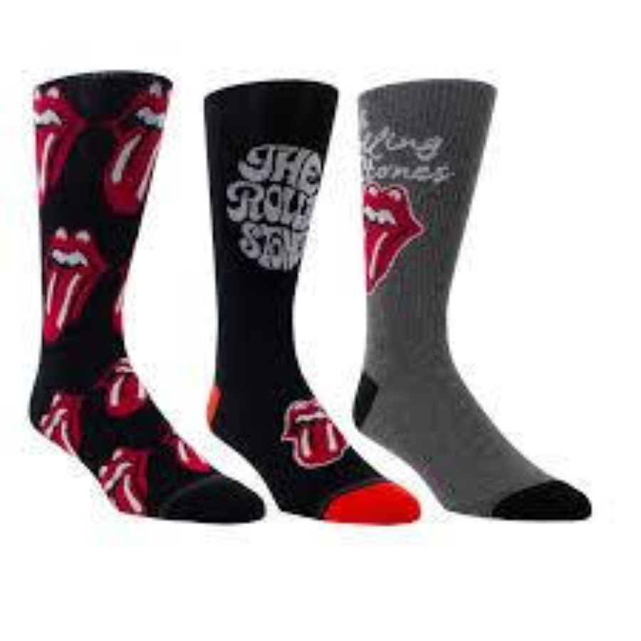 MEDIAS PERRIS ROLLING STONES ASSORTED STYLES 3PCS PEIC10123