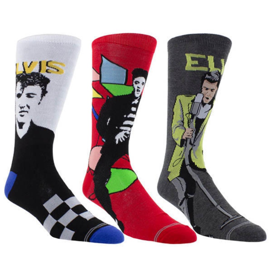 MEDIAS PERRIS ELVIS PRESLEY COLLECTOR GUITAR SHAPE TIN 3PCS PEIC14626