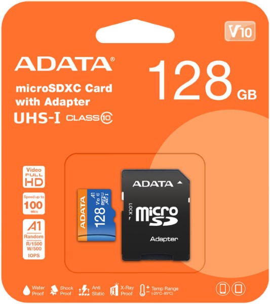 ADATA/MICRO SDHC CON ADAPTADOR  128GB CLASS 10