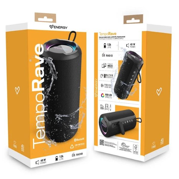 ENERGY SISTEM/PARLANTE TEMPORAVE BLUETOOTH NEGRO – foto 1