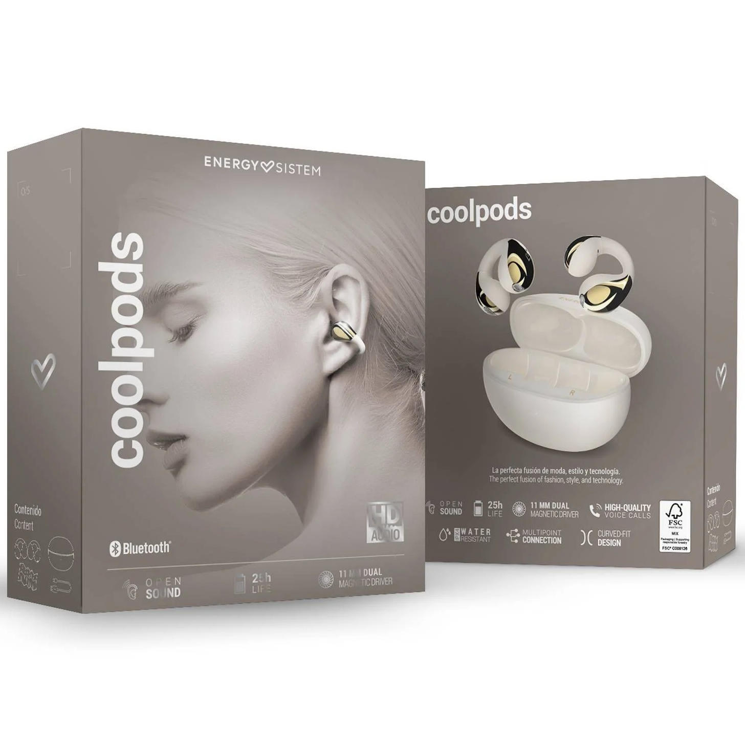 ENERGY SISTEM/AUDIFONO EARPHONES COOLPODS BLUETOOTH CREAM – foto 3