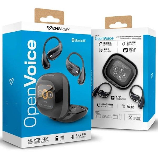 ENERGY SISTEM/AUDIFONO EARPHONES OPEN VOICE BLUETOOTH BLACK – foto 1