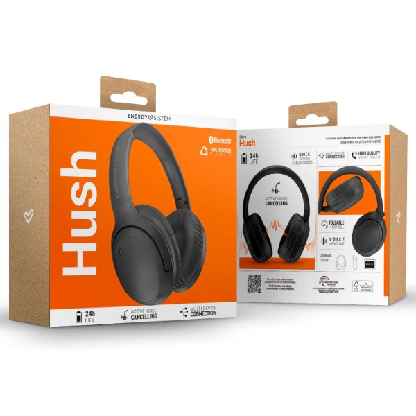 ENERGY SISTEM/AUDIFONO DIADEMA HUSH BLUETOOTH BLACK – foto 1