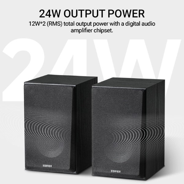 EDIFIER/PARLANTE BLUETOOTH ACTIVE BOOKSHELF 2.0 R990BT BLACK – foto 2