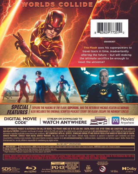 FLASH BLU-RAY + DIGITAL CODE/DVD