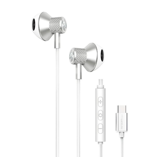 ARGOM/AUDIFONO EARBUDS ULTIMATE SOUND AURA TYPE-C WHITE