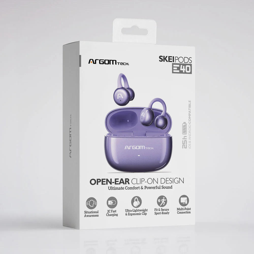 ARGOM/AUDIFONO INSERCION OPEN-EAR CLIP-ON SKEIPODS E40 A00785 PURPLE